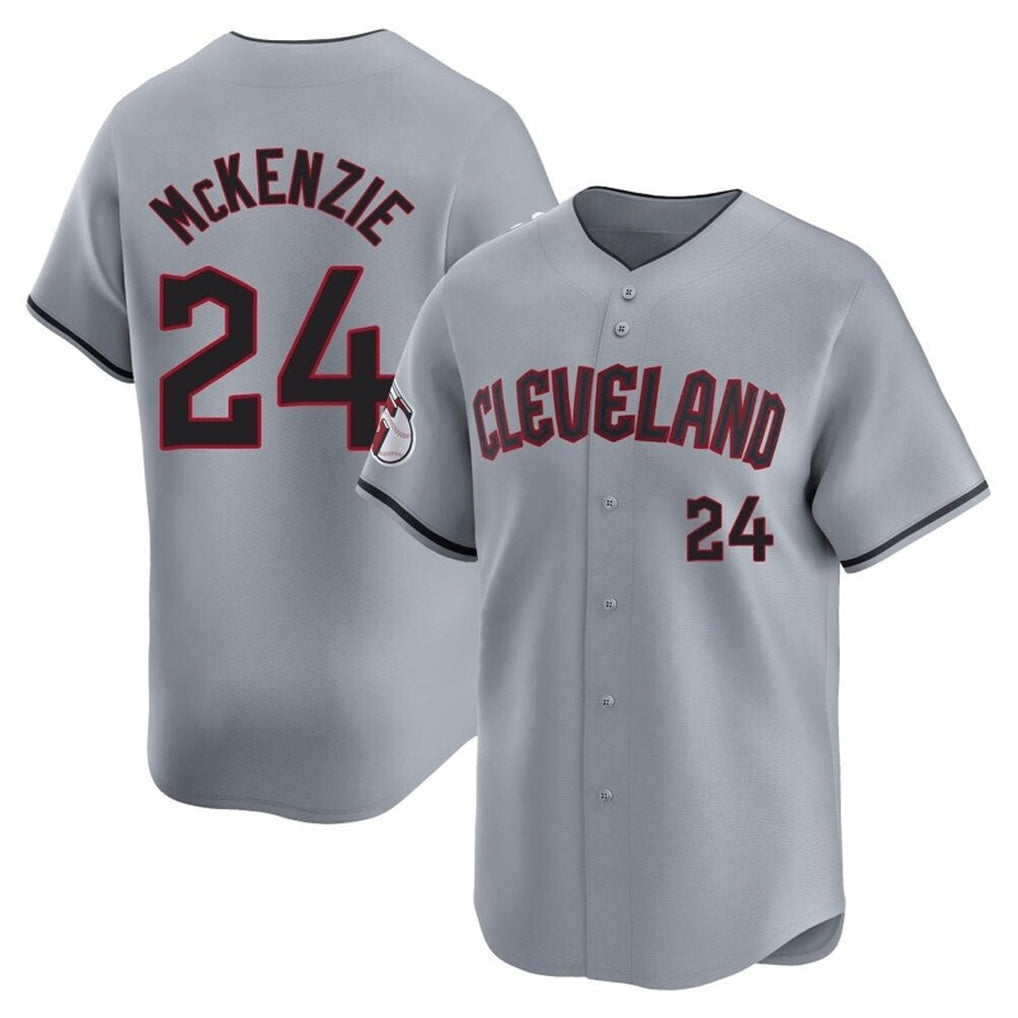 Cooneas C.Guardians #24 Triston McKenzie Player Gray Road Limited Home Stitched Jerseys