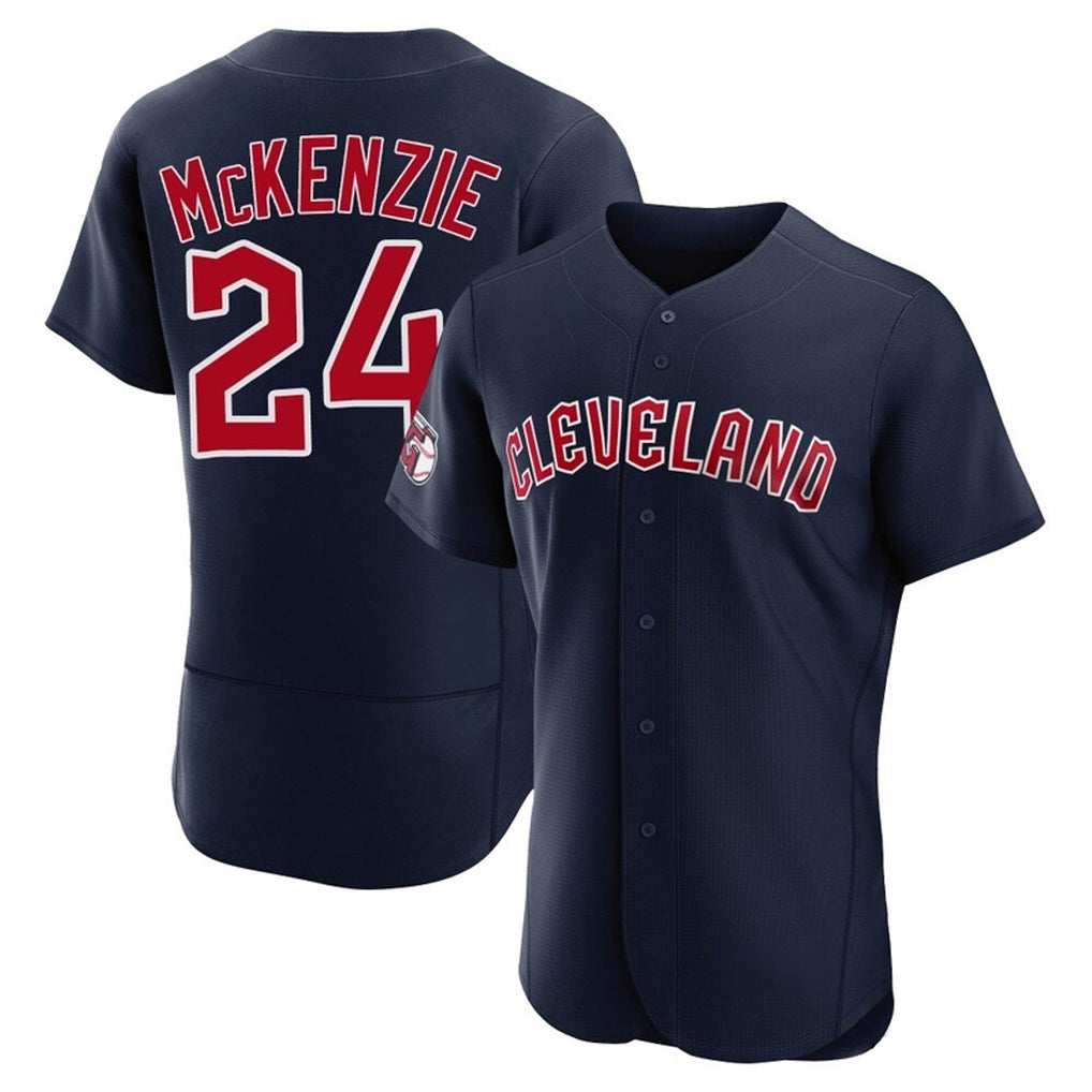 Cooneas C.Guardians #24 Triston McKenzie Player Navy Limited Elite Home Stitched Jerseys