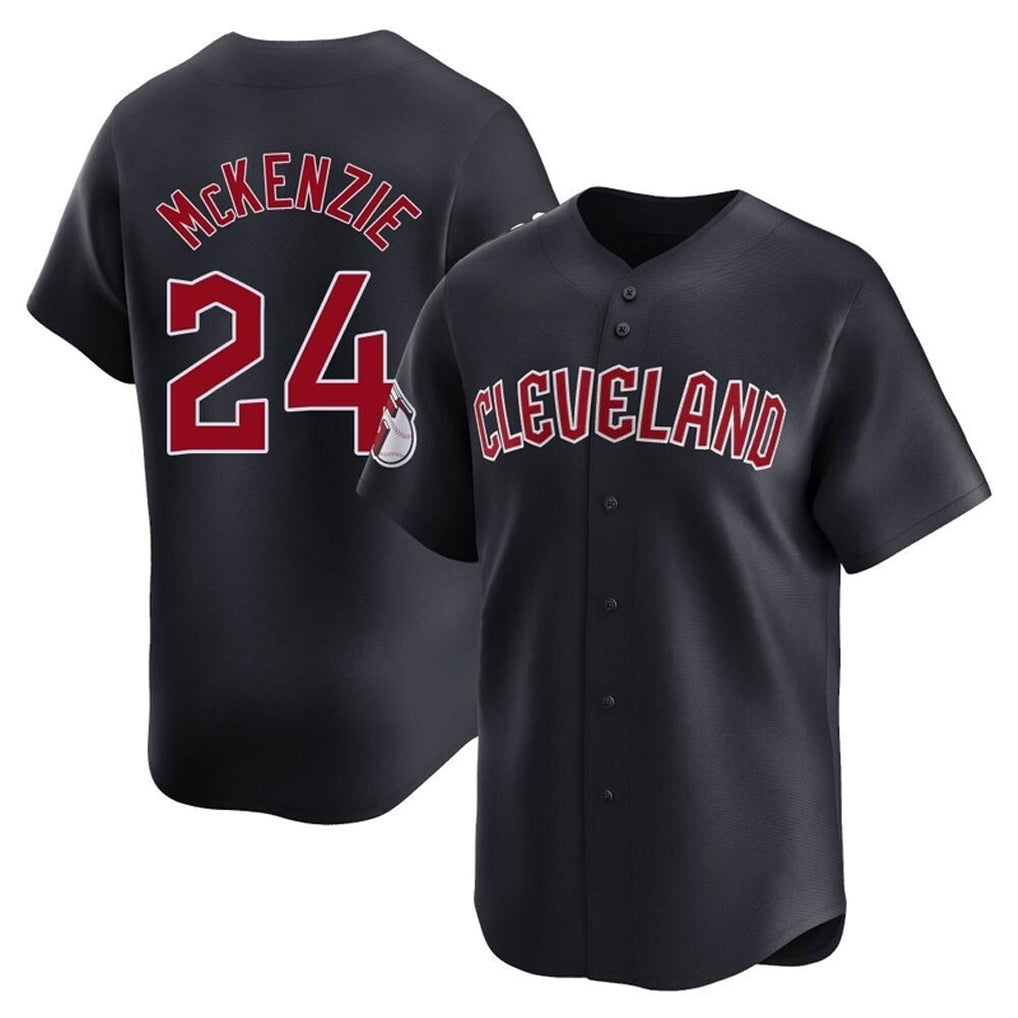 Cooneas C.Guardians #24 Triston McKenzie Player Navy Limited Home Game Stitched Jerseys