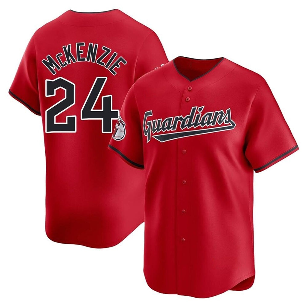 Cooneas C.Guardians #24 Triston McKenzie Player Red Limited Home Stitched Jerseys