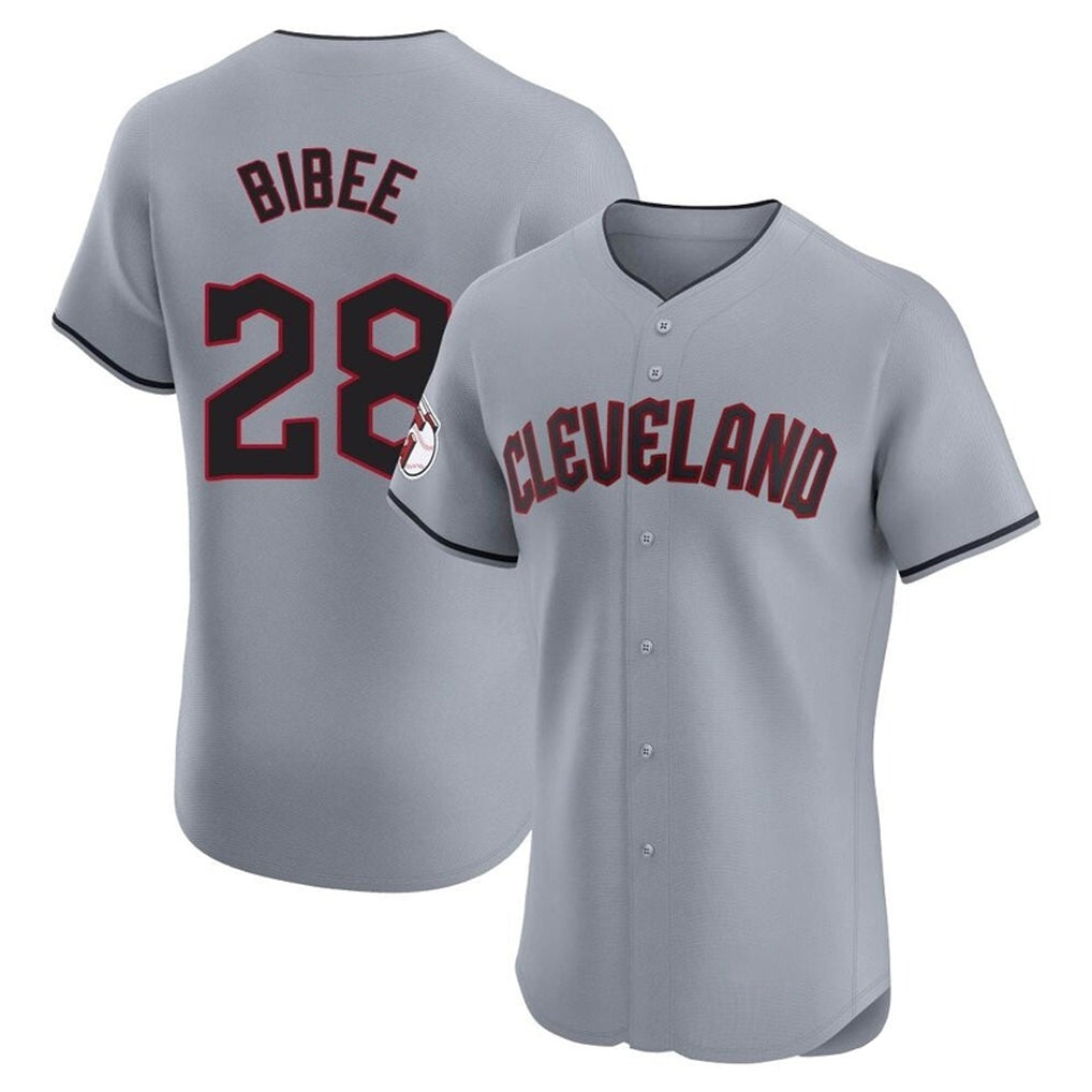 Cooneas C.Guardians #28 Tanner Bibee Player Gray Road Limited Elite Home Stitched Jerseys