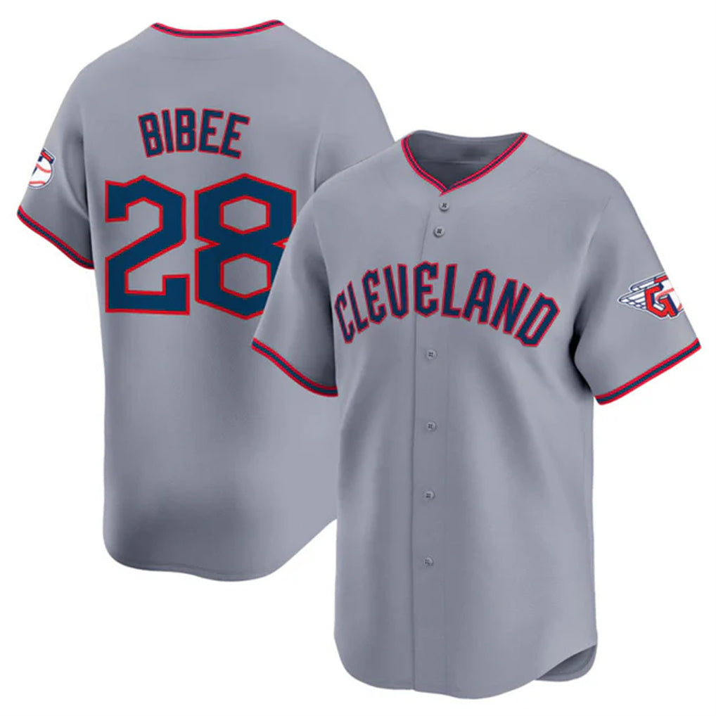 Cooneas C.Guardians #28 Tanner Bibee Player Gray Road Limited Home Game Stitched Jerseys