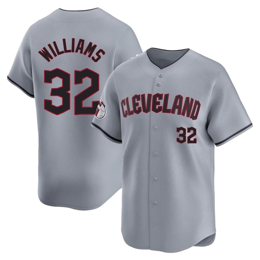 Cooneas C.Guardians #32 Gavin Williams Player Gray Road Limited Home Game Stitched Jerseys