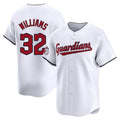 Cooneas C.Guardians #32 Gavin Williams Player White Limited Home Stitched Jerseys