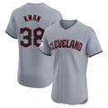 Cooneas C.Guardians #38 Steven Kwan Player Gray Road Limited Elite Home Stitched Jerseys