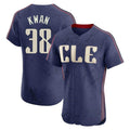 Cooneas C.Guardians #38 Steven Kwan Player Navy City Connect Limited Elite Home Stitched Jerseys