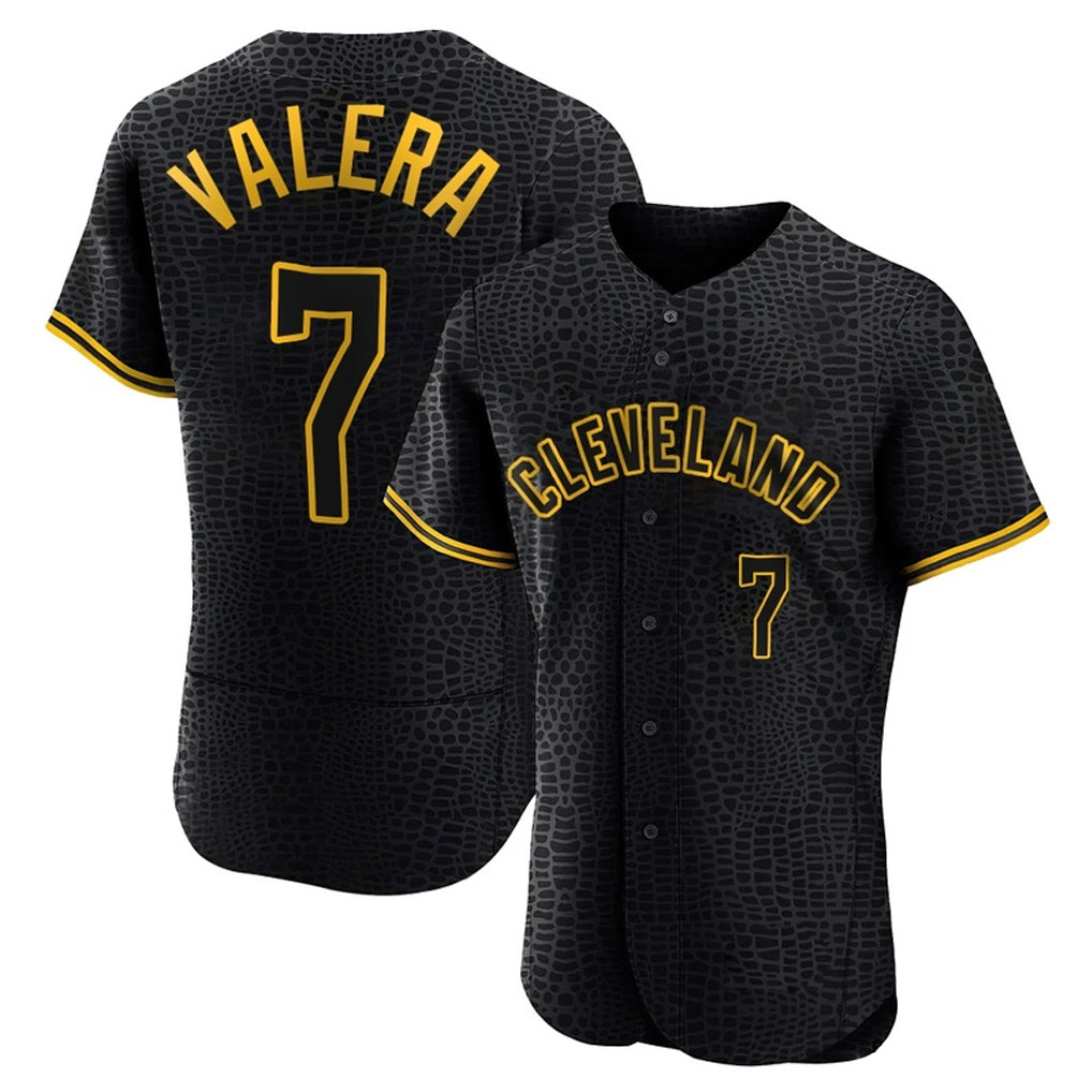 Cooneas C.Guardians #7 George Valera Player Black Snake Skin City Limited Elite Home Stitched Jerseys