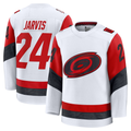 Cooneas C.Hurricanes #24 Seth Jarvis White Away Premium Stitched Jerseys