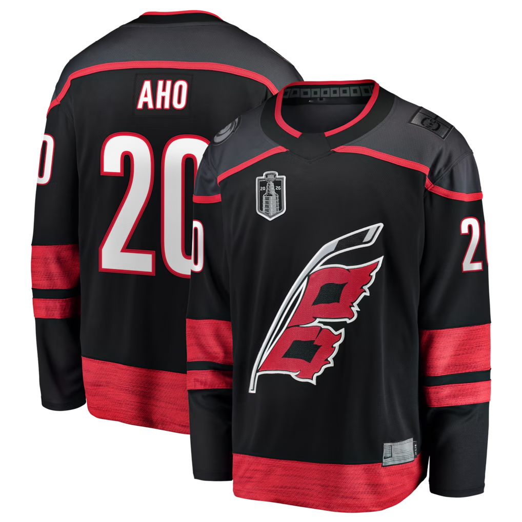 Cooneas C.Hurricanes #26 Sebastian Aho Black 2026 Stanley Cup Final Home Breakaway Stitched Jerseys