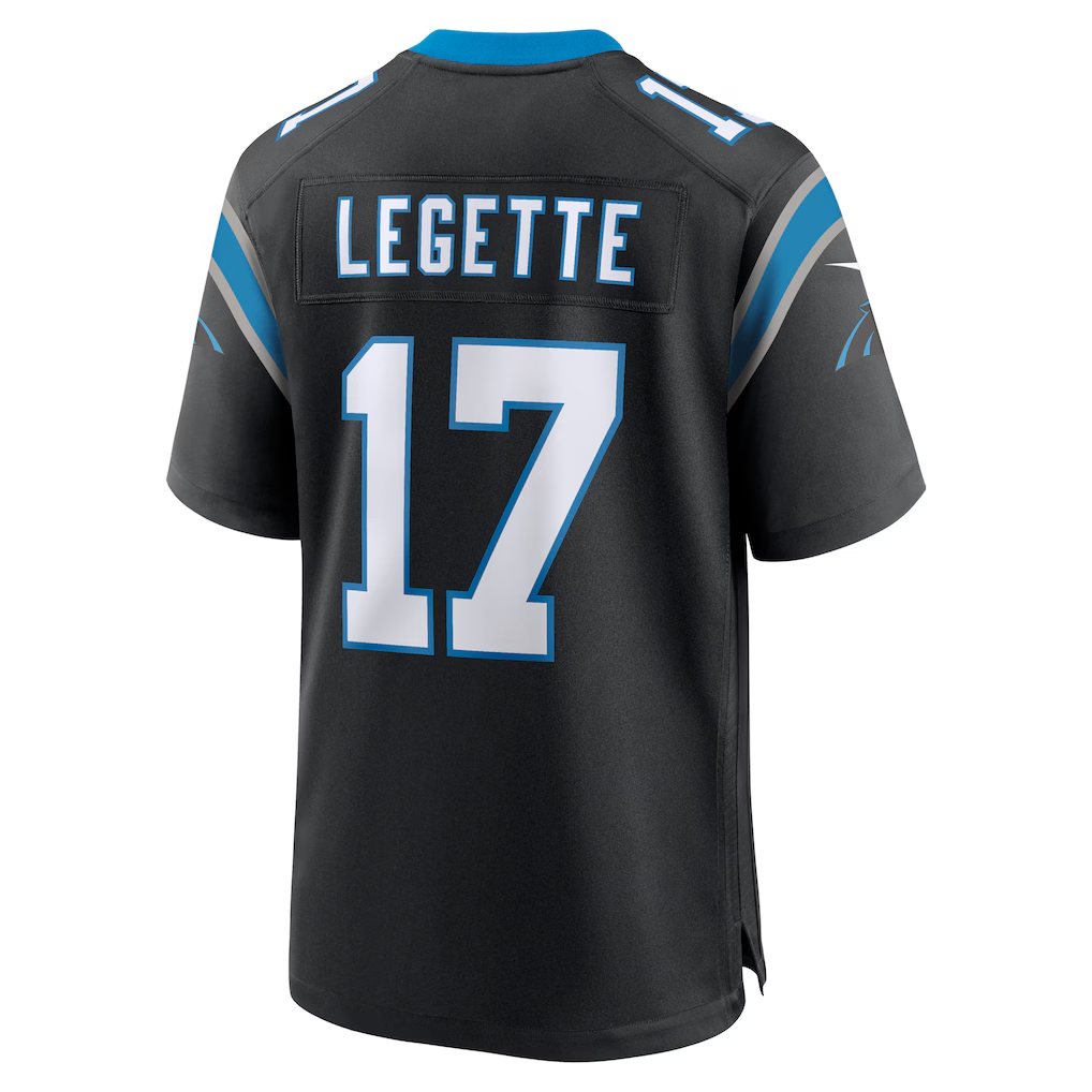 Cooneas C.Panthers #17 Xavier Legette Black Team Game Player Stitched Jerseys