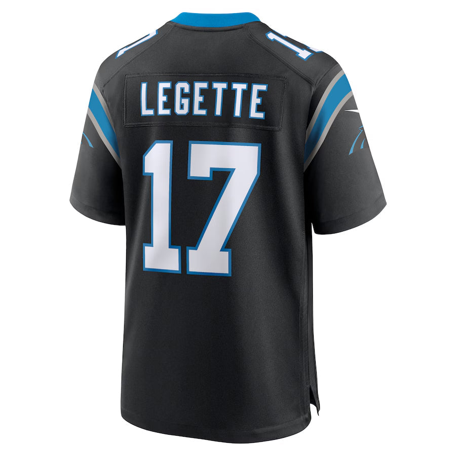Cooneas C.Panthers #17 Xavier Legette Player Black Home Game Stitched Jerseys
