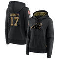 Cooneas C.Panthers #17 Xavier Legette Player Black Salute to Service HoodiesStitched  Jerseys