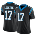 Cooneas C.Panthers #17 Xavier Legette Player Black Vapor F.U.S.E. Limited Home Game Stitched Jerseys