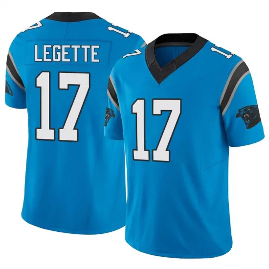 Cooneas C.Panthers #17 Xavier Legette Player Blue Vapor F.U.S.E. Limited Stitched Jerseys