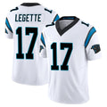 Cooneas C.Panthers #17 Xavier Legette Player White Vapor F.U.S.E. Limited Home Game Stitched Jerseys