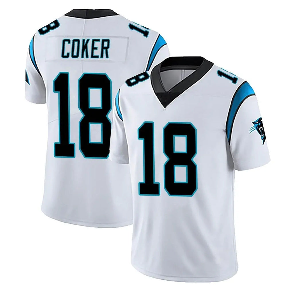 Cooneas C.Panthers #18 Jalen Coker Player White Vapor Untouchable Limited Game Stitched Jerseys