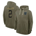 Cooneas C.Panthers #2 Michael Jackson Player Olive Salute to Service Hoodies Game Stitched Jerseys