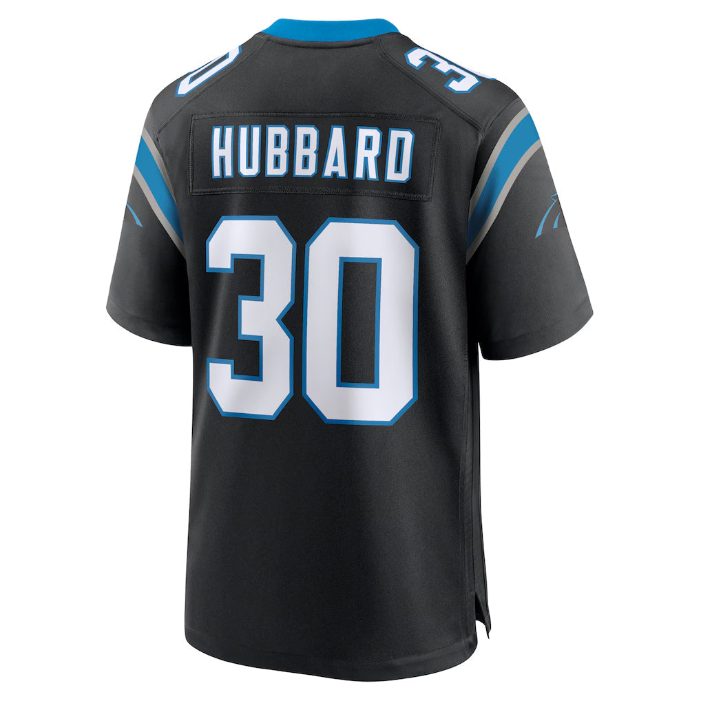 Cooneas C.Panthers #30 Chuba Hubbard Player Black Home Game Stitched Jerseys