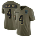 Cooneas C.Panthers #4 Tetairoa McMillan Player Salute To Service Olive Limited Stitched Jerseys