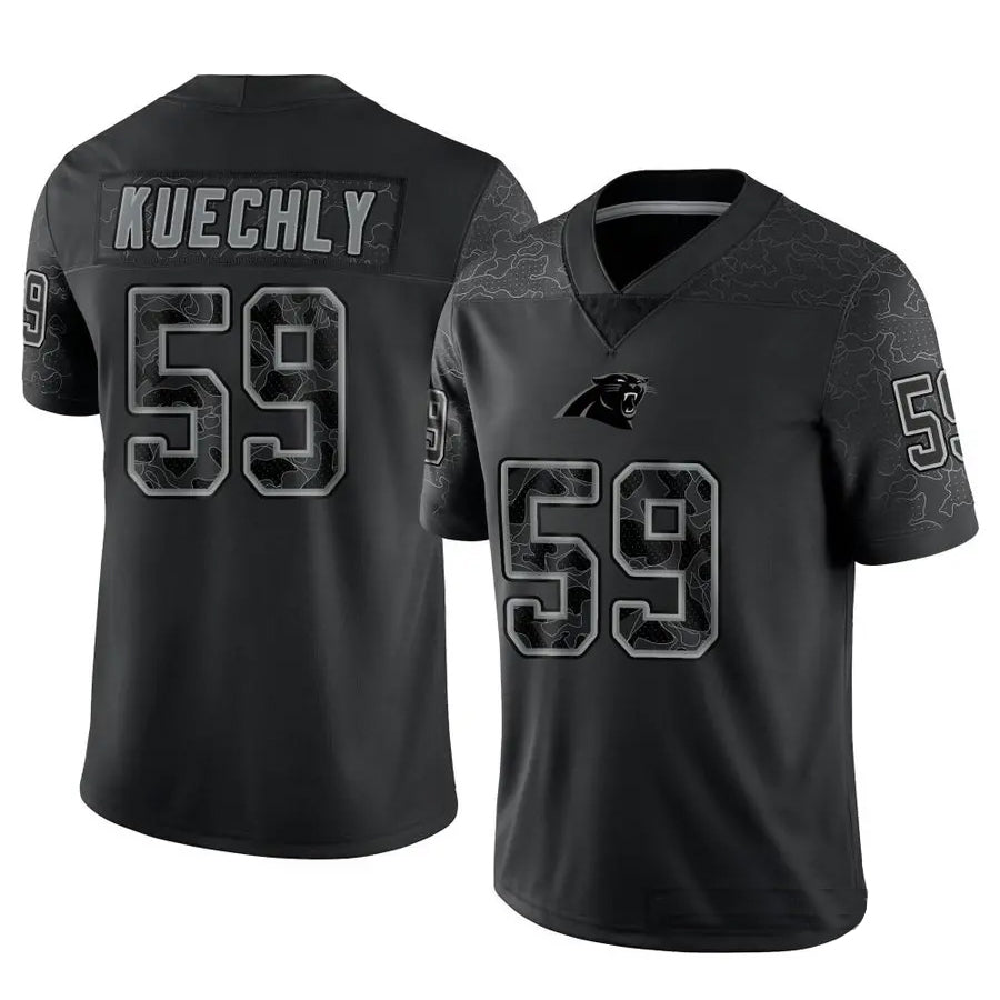 Cooneas C.Panthers #59 Luke Kuechly Player Black REFLECTIVE Limited Stitched Jerseys
