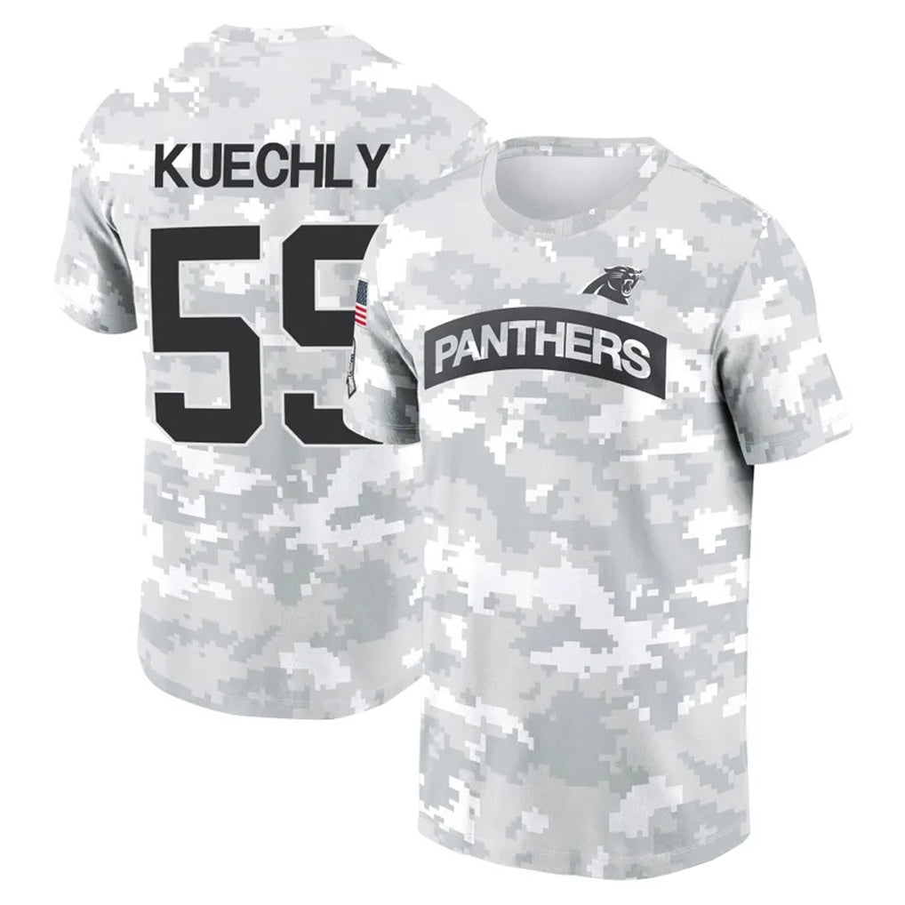 Cooneas C.Panthers #59 Luke Kuechly Player Salute to Service Hoodies & T-Shirts Stitched Jerseys