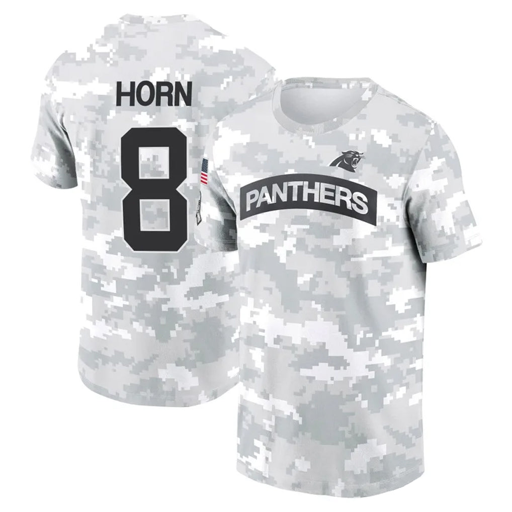 Cooneas C.Panthers #8 Jaycee Horn Player Salute to Service Hoodies & T-Shirts Stitched Jerseys
