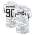 Cooneas C.Panthers #90 Julius Peppers Player Arctic Camo Salute to Service T-Shirt Hoodies Stitched Jerseys