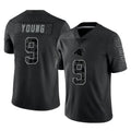 Cooneas C.Panthers #9 Bryce Young Player Black Limited Reflective Game Stitched Jerseys
