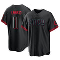 Cooneas C.Reds #11 Barry Larkin Player Black City Connect Home Game Stitched Jerseys