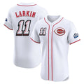 Cooneas C.Reds #11 Barry Larkin Player White Speedway Classic Limited Elite Home Stitched Jerseys