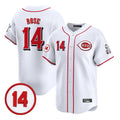 Cooneas C.Reds #14 Pete Rose Player White Vapor Premier Limited Home Stitched Jerseys