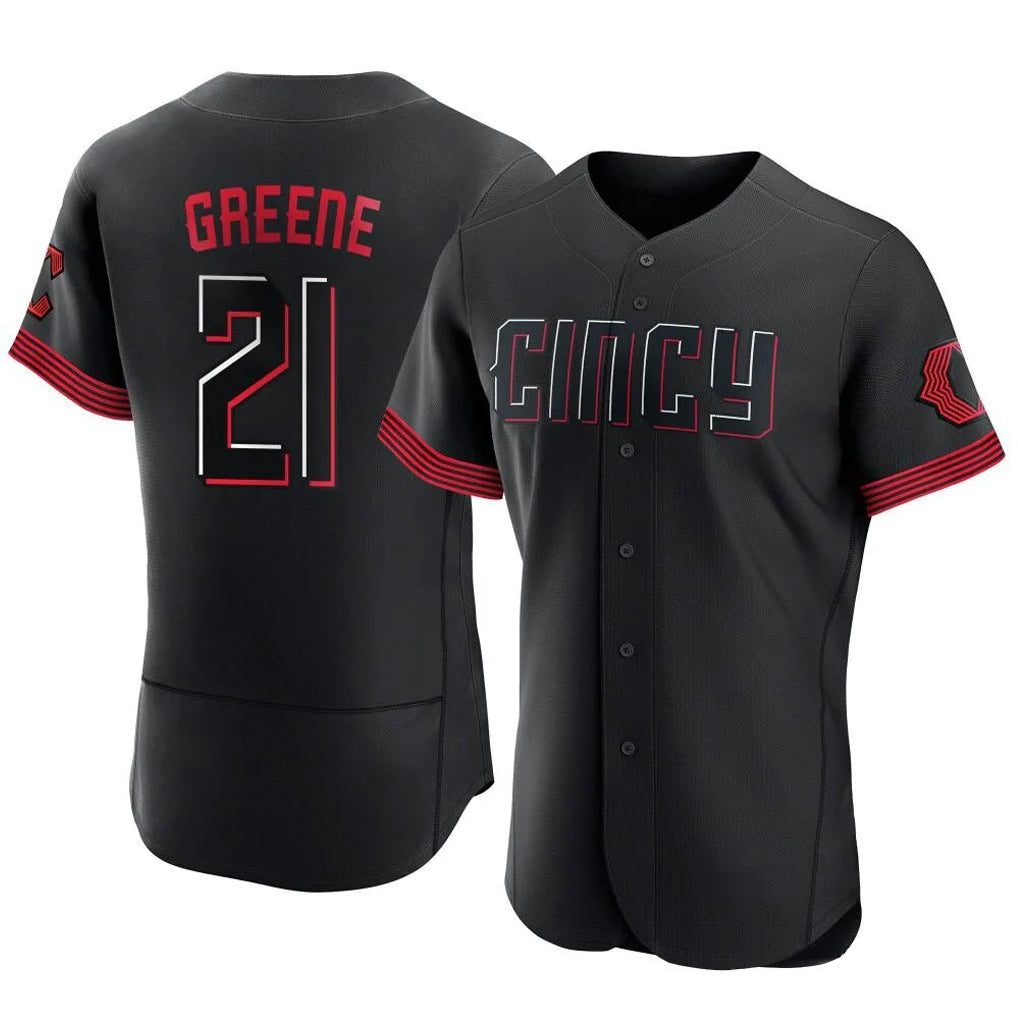 Cooneas C.Reds #21 Hunter Greene Player Black City Connect Limited Elite Home Stitched Jerseys