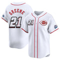 Cooneas C.Reds #21 Hunter Greene Player White Speedway Classic Home Limited Stitched Jerseys