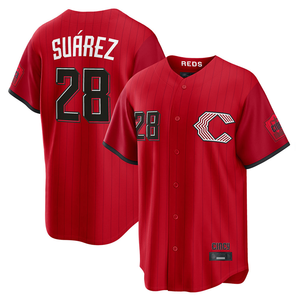Cooneas C.Reds #28 Eugenio Su¡§¡érez Player Red 2026 City Connect Home Game Stitched Jerseys