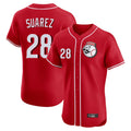 Cooneas C.Reds #28 Eugenio Su¡§¡érez Player Red Limited Elite Home Game Stitched Jerseys