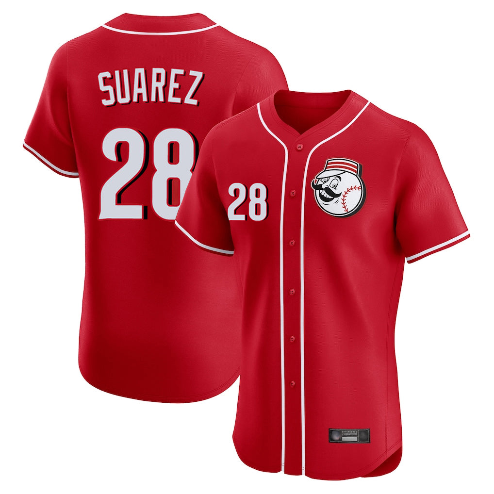 Cooneas C.Reds #28 Eugenio Su¡§¡érez Player Red Limited Elite Home Game Stitched Jerseys