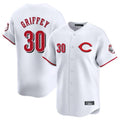 Cooneas C.Reds #30 Ken Griffey Player White Limited Home Stitched Jerseys