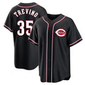 Cooneas C.Reds #35 Jose Trevino Player Black Fashion Out Home Game Stitched Jerseys