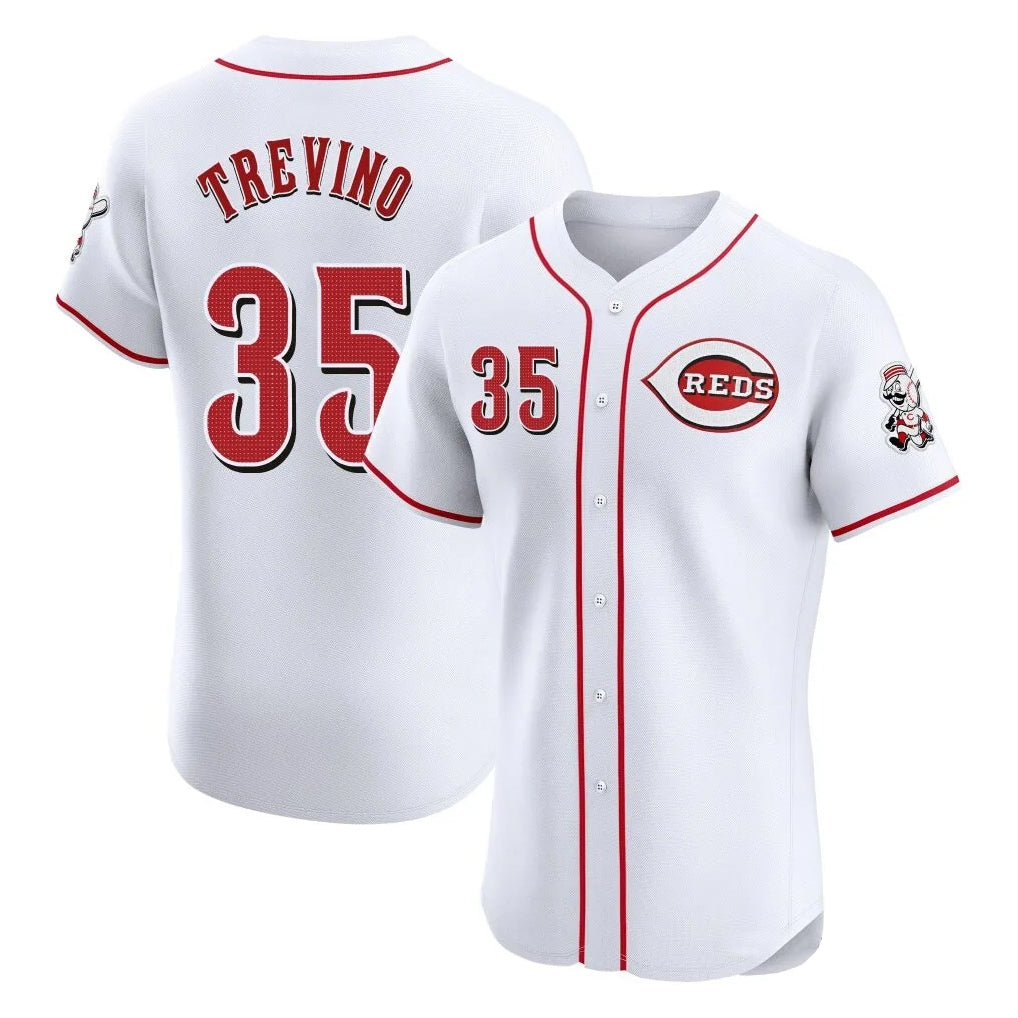 Cooneas C.Reds #35 Jose Trevino Player White Limited Elite Home Stitched Jerseys