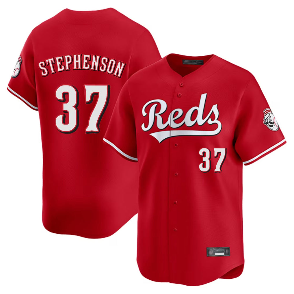 Cooneas C.Reds #37 Tyler Stephenson Player Red Home Limited Stitched Jerseys