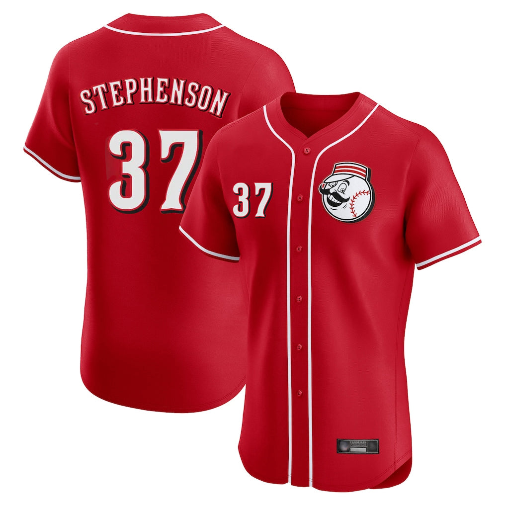 Cooneas C.Reds #37 Tyler Stephenson Player Red Limited Elite Home Game Stitched Jerseys