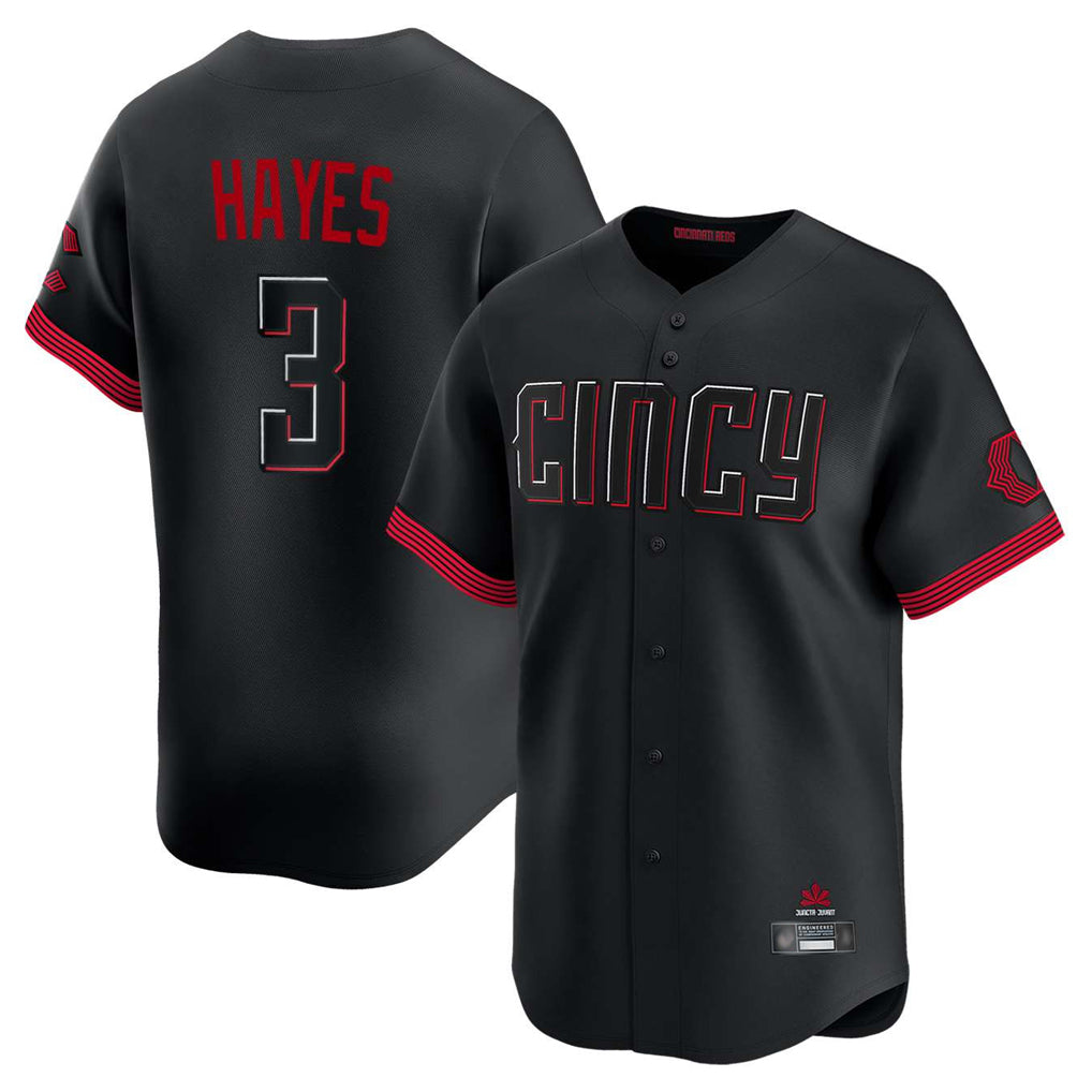 Cooneas C.Reds #3 Ke'Bryan Hayes Player Black City Connect Home Limited Stitched Jerseys