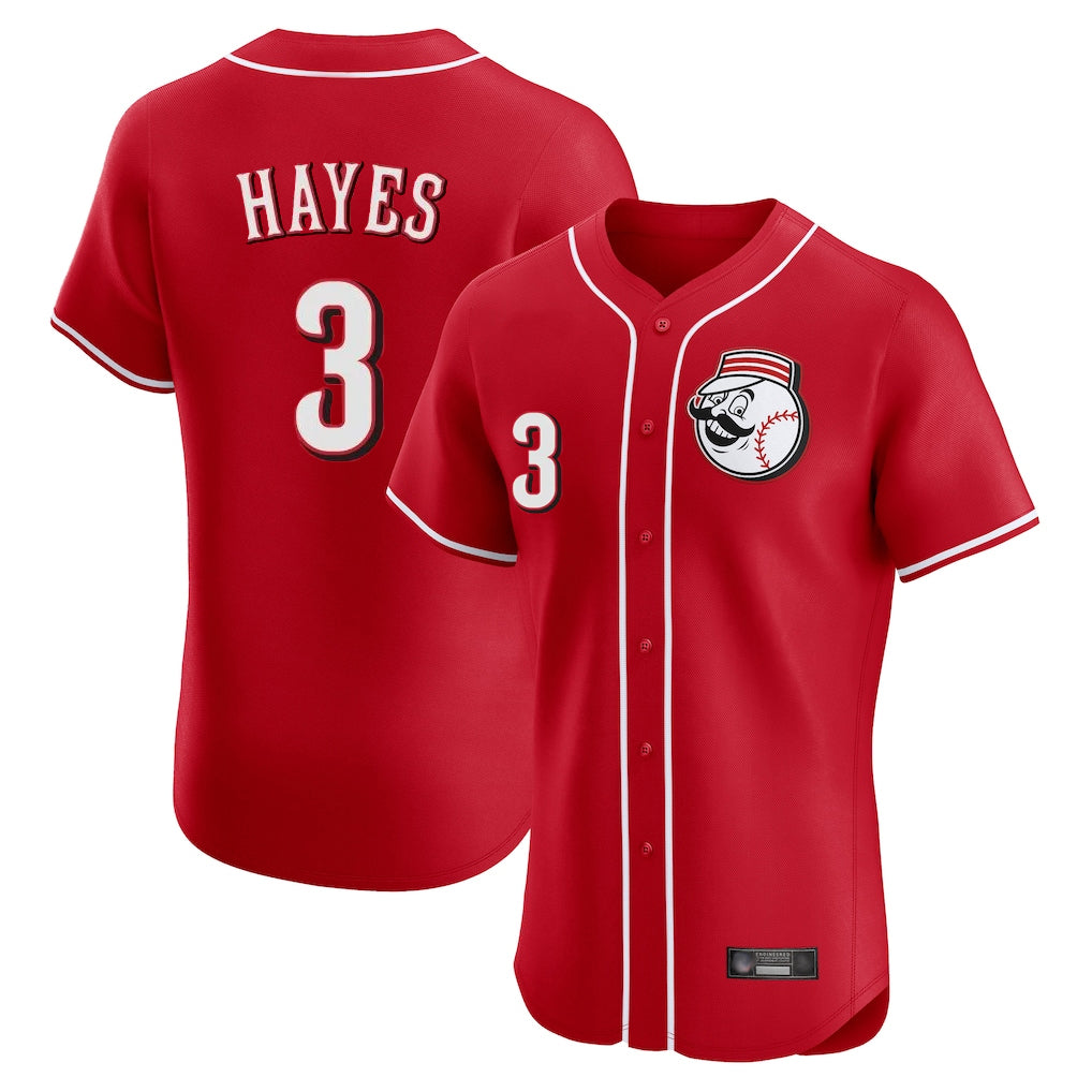 Cooneas C.Reds #3 Ke'Bryan Hayes Player Red Limited Elite Home Game Stitched Jerseys
