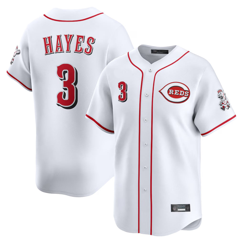 Cooneas C.Reds #3 Ke'Bryan Hayes Player White Home Limited Stitched Jerseys
