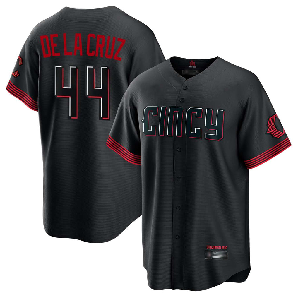 Cooneas C.Reds #44 Elly De La Cruz Player Black City Connect Home Game Stitched Jerseys