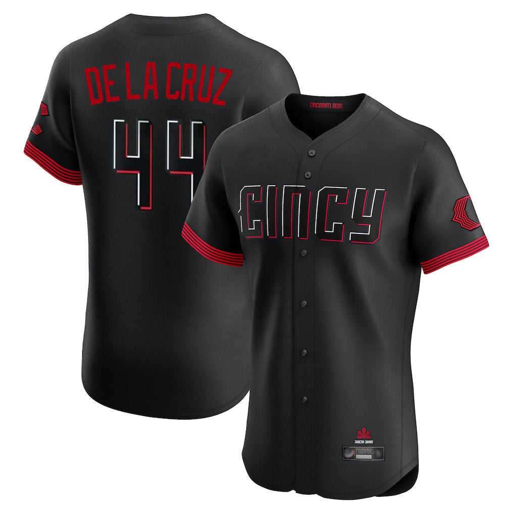 Cooneas C.Reds #44 Elly De La Cruz Player Black City Connect Limited Elite Home Stitched Jerseys