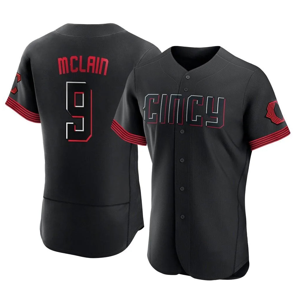 Cooneas C.Reds #9 Matt McLain Player Black City Connect Limited Elite Home Stitched Jerseys
