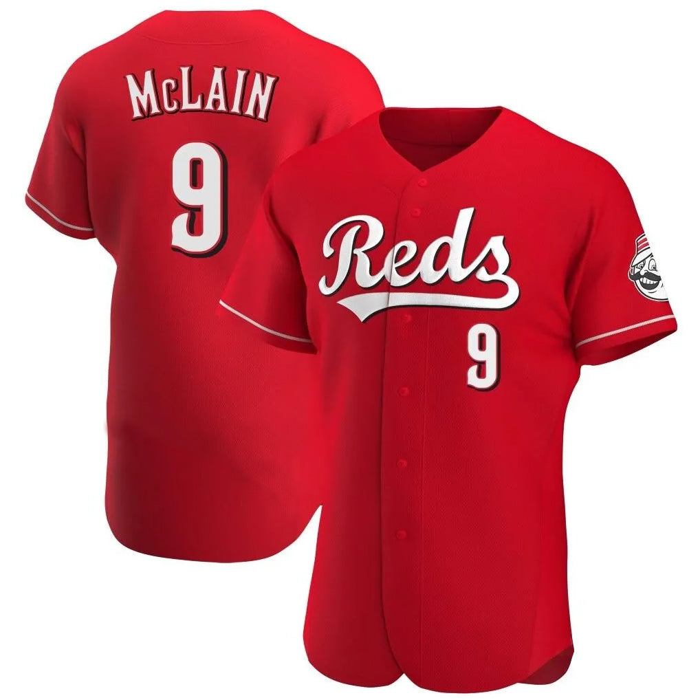 Cooneas C.Reds #9 Matt McLain Player Red Limited Elite Home Stitched Jerseys
