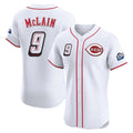 Cooneas C.Reds #9 Matt McLain Player White Speedway Classic Limited Elite Home Stitched Jerseys