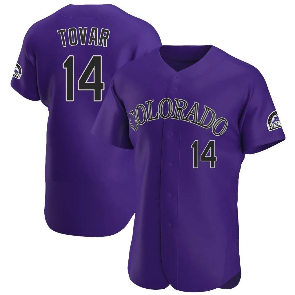 Cooneas C.Rockies #14 Ezequiel Tovar Player Purple Limited Elite Home Stitched Jerseys